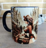 Londra çarşısı vintage baskı porselen kupa