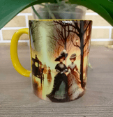 Sarı sokak porselen kupa