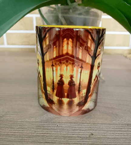 Sarı sokak porselen kupa