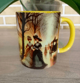 Sarı sokak porselen kupa