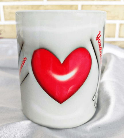 El ele sevgililer günü özel tasarım kişiselleştirilebilir büyük boy porselen  kupa