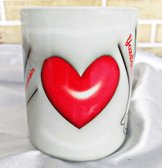 El ele sevgililer günü özel tasarım kişiselleştirilebilir büyük boy porselen  kupa