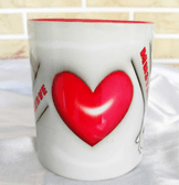 El ele sevgililer günü özel kişiselleştirilebilir büyük boy porselen kupa