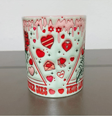 Doğru aşk asla ölmez sevgililer günü özel baskı büyük boy porselen kupa