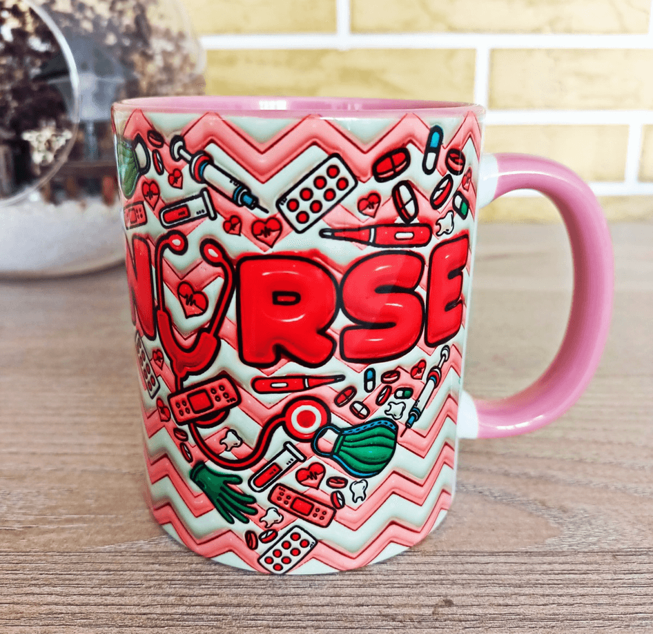 Hemşire Büyük Boy Porselen Kupa