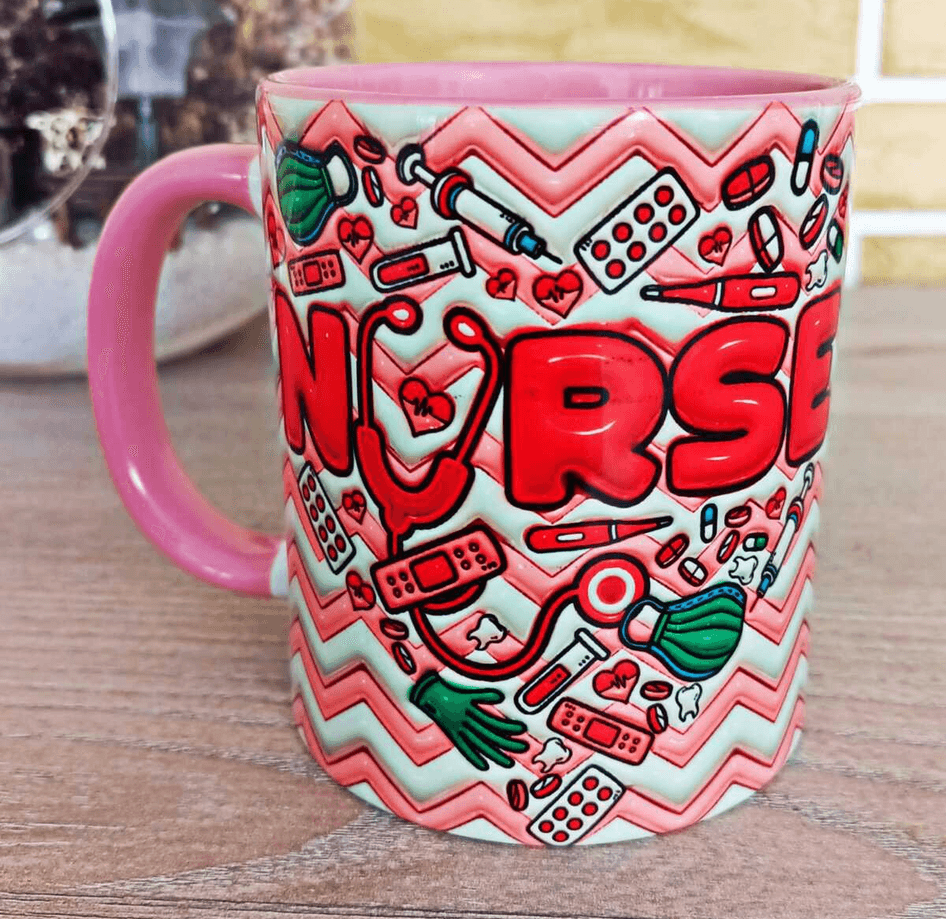 Hemşire Büyük Boy Porselen Kupa