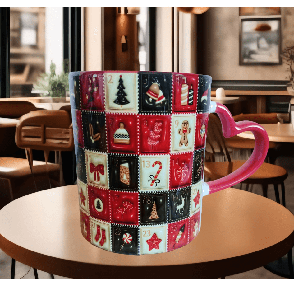 Yılbaşı özel baskı büyük boy porselen kupa