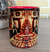 Yılbaşı telaşı vintage baskı büyük boy porselen kupa