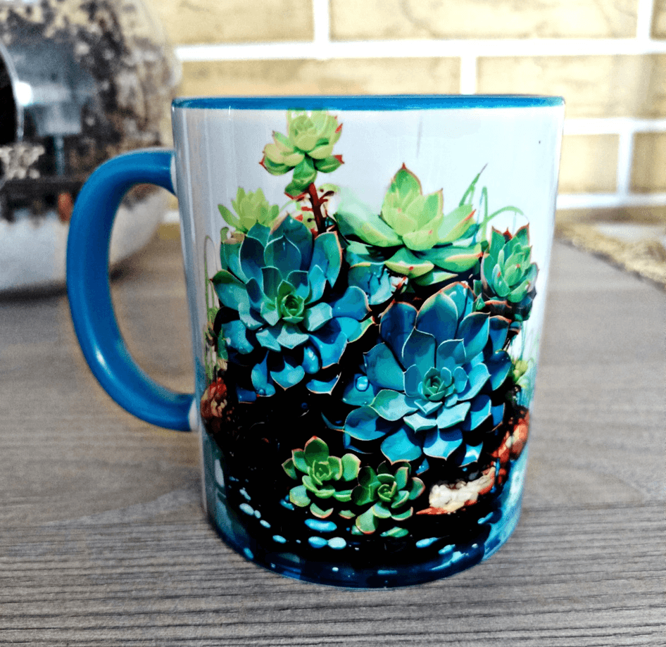 Skulent aşkı büyük boy porselen kupa