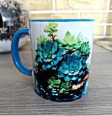 Skulent aşkı büyük boy porselen kupa