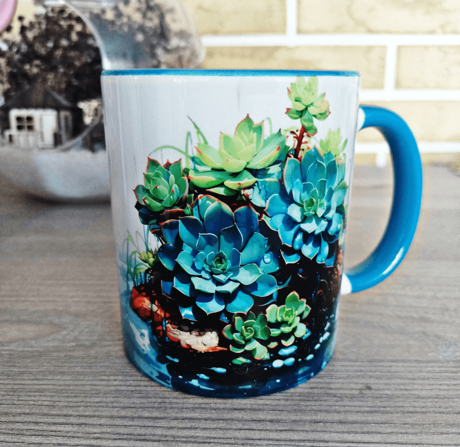 Skulent aşkı büyük boy porselen kupa