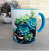 Skulent aşkı büyük boy porselen kupa