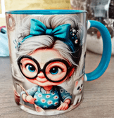 Kedi vintage baskı büyük boy porselen kupa