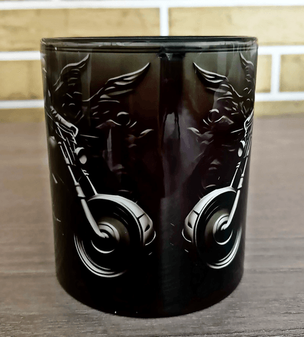 Motor baskı büyük boy porselen kupa