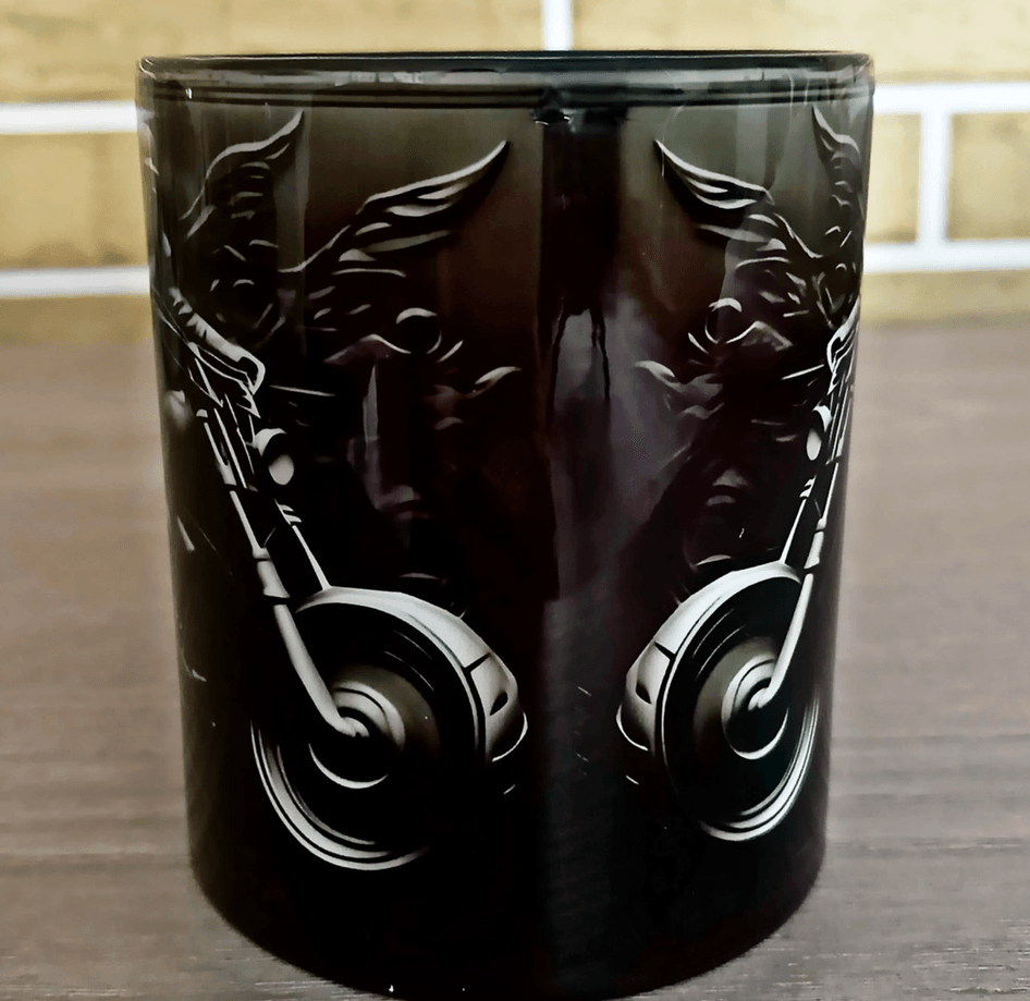 Motor baskı büyük boy porselen kupa