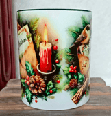 Merry christmas vintage baskı yılbaşı temalı porselen kupa