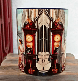 Londra vintage baskı büyük boy porselen kupa