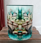 Köprü vintage baskı büyük boy porselen kupa