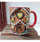 Yılbaşı özel 3D görsel baskı porselen Kupa