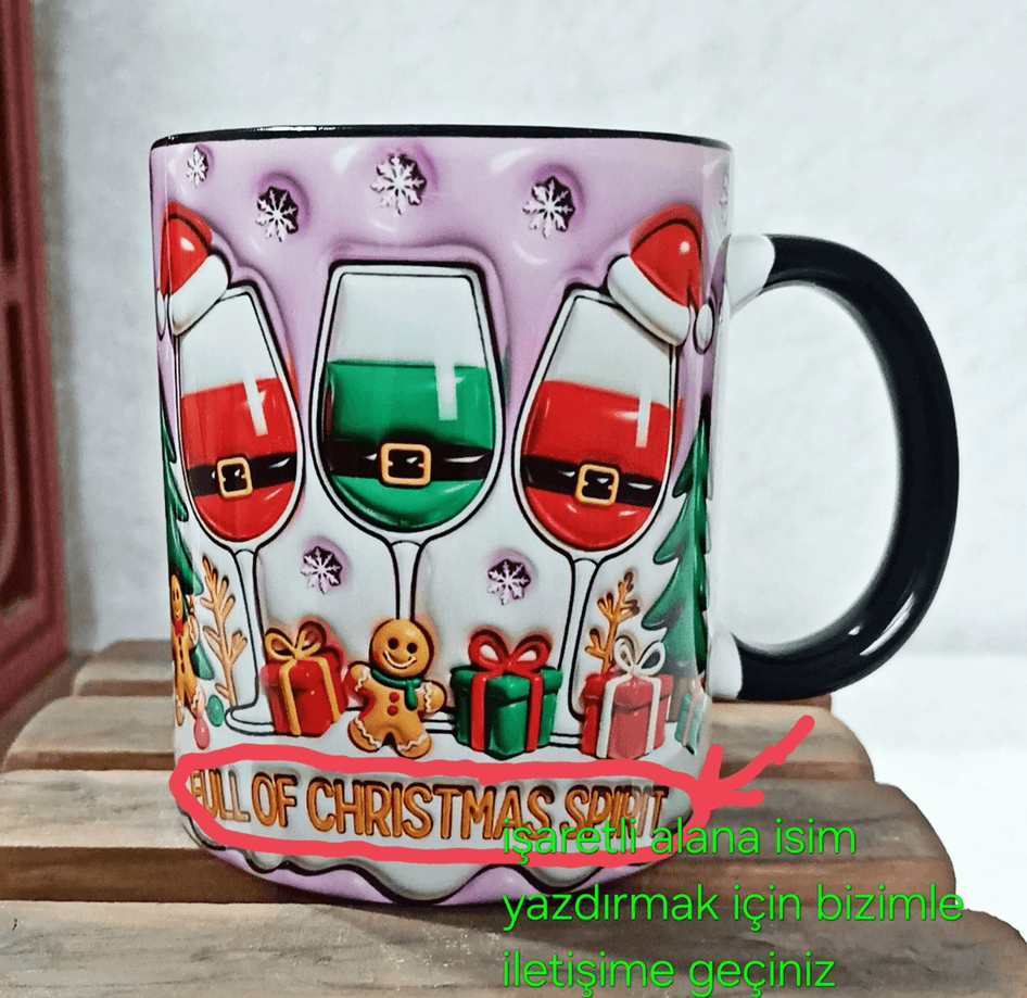 Yılbaşı Özel Kişiselleştirilebilir Porselen Kupa
