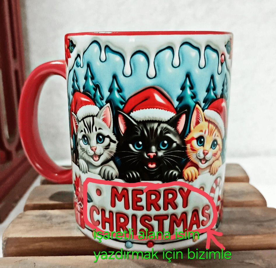 Yılbaşı Özel Kişiselleştirilebilir Porselen Kupa