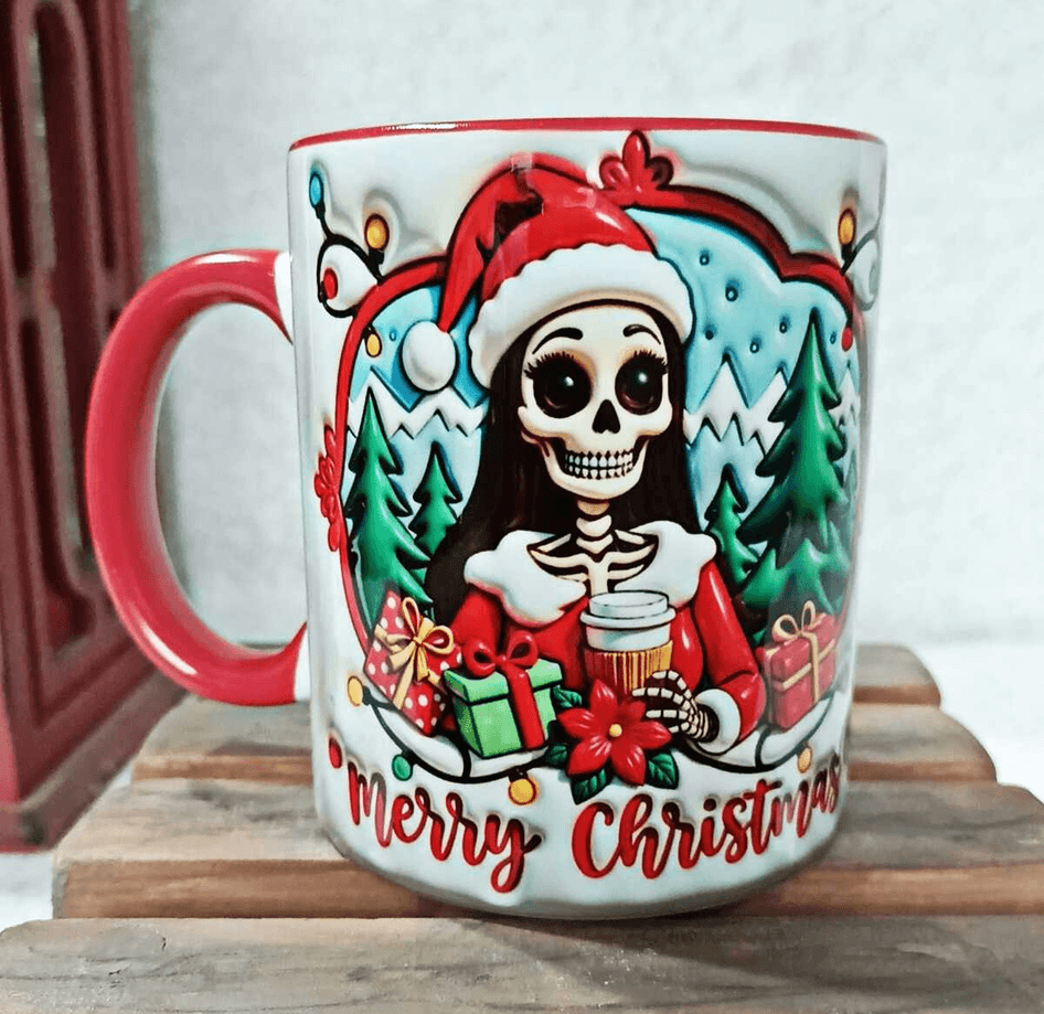 Skellington Yılbaşı Kişiselleştirilebilir Porselen Kupa