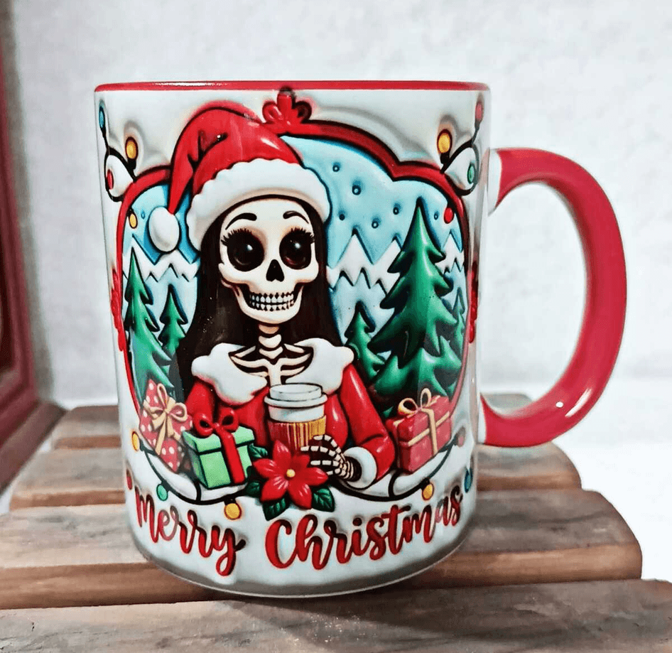 Skellington Yılbaşı Kişiselleştirilebilir Porselen Kupa