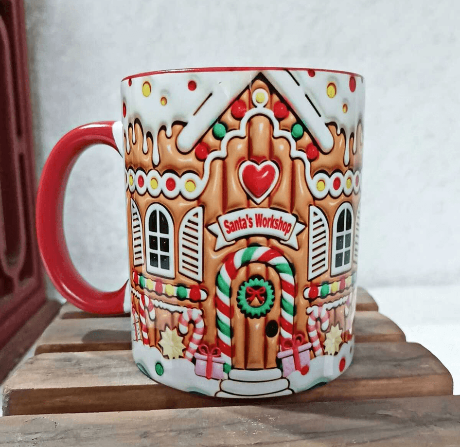 Kurabiye Ev Yılbaşı Kişiselleştirilebilir Porselen Kupa