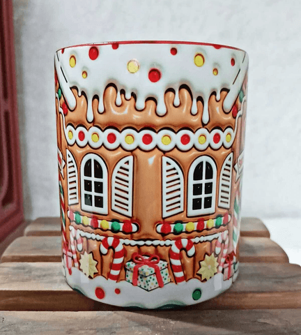 Kurabiye Ev Yılbaşı Kişiselleştirilebilir Porselen Kupa