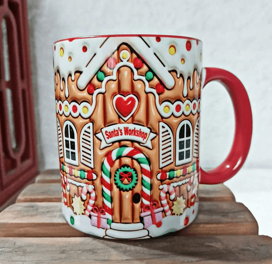 Kurabiye Ev Yılbaşı Kişiselleştirilebilir Porselen Kupa