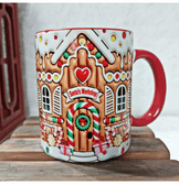 Kurabiye Ev Yılbaşı Kişiselleştirilebilir Porselen Kupa