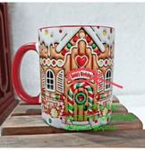 Kurabiye Ev Yılbaşı Kişiselleştirilebilir Porselen Kupa