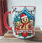 Kurabiye Çocuk Yılbaşı Kişiselleştirilebilir Porselen Kupa