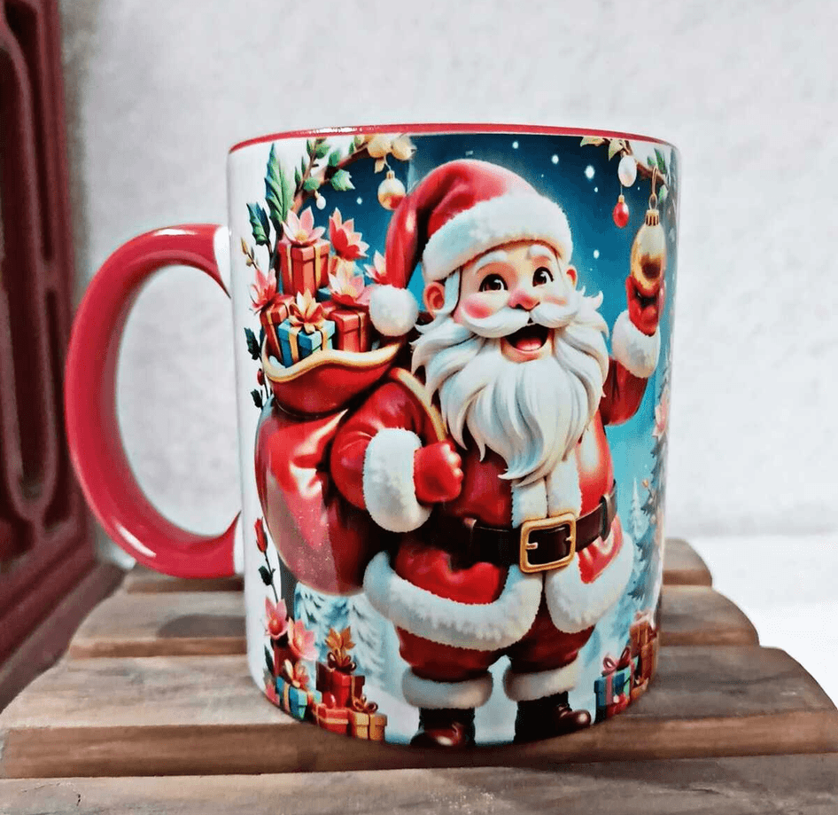 Noel Baba Yılbaşı Kişiselleştirilebilir Porselen Kupa