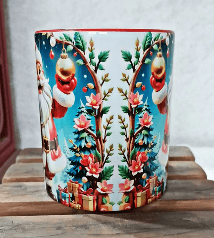 Noel Baba Yılbaşı Kişiselleştirilebilir Porselen Kupa