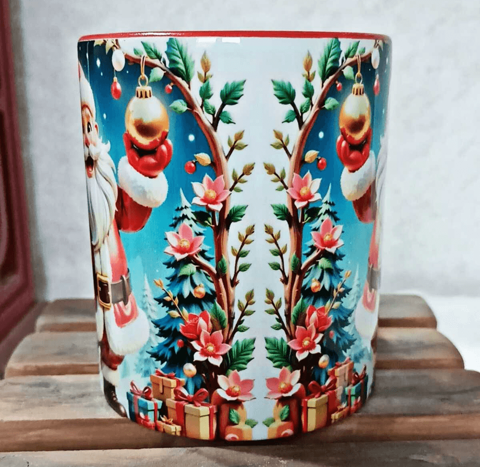 Noel Baba Yılbaşı Kişiselleştirilebilir Porselen Kupa