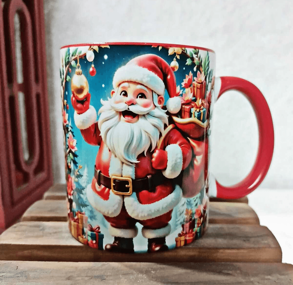 Noel Baba Yılbaşı Kişiselleştirilebilir Porselen Kupa