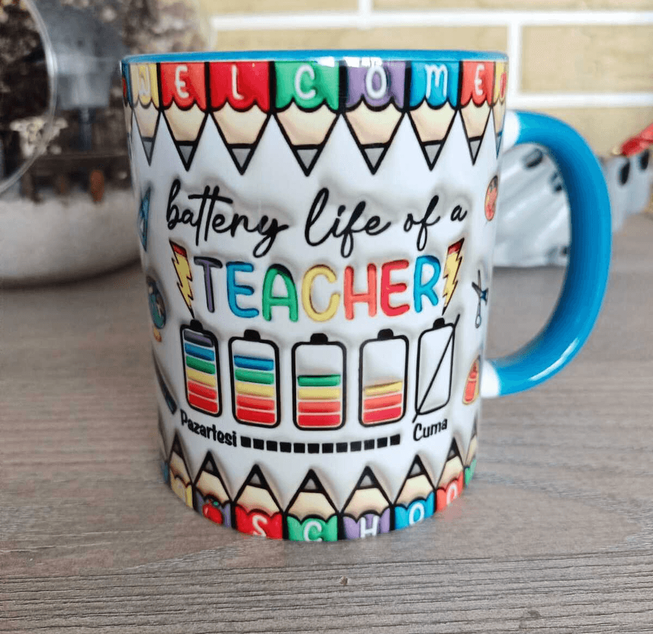 Öğretmenler günü özel tasarım porselen kupa