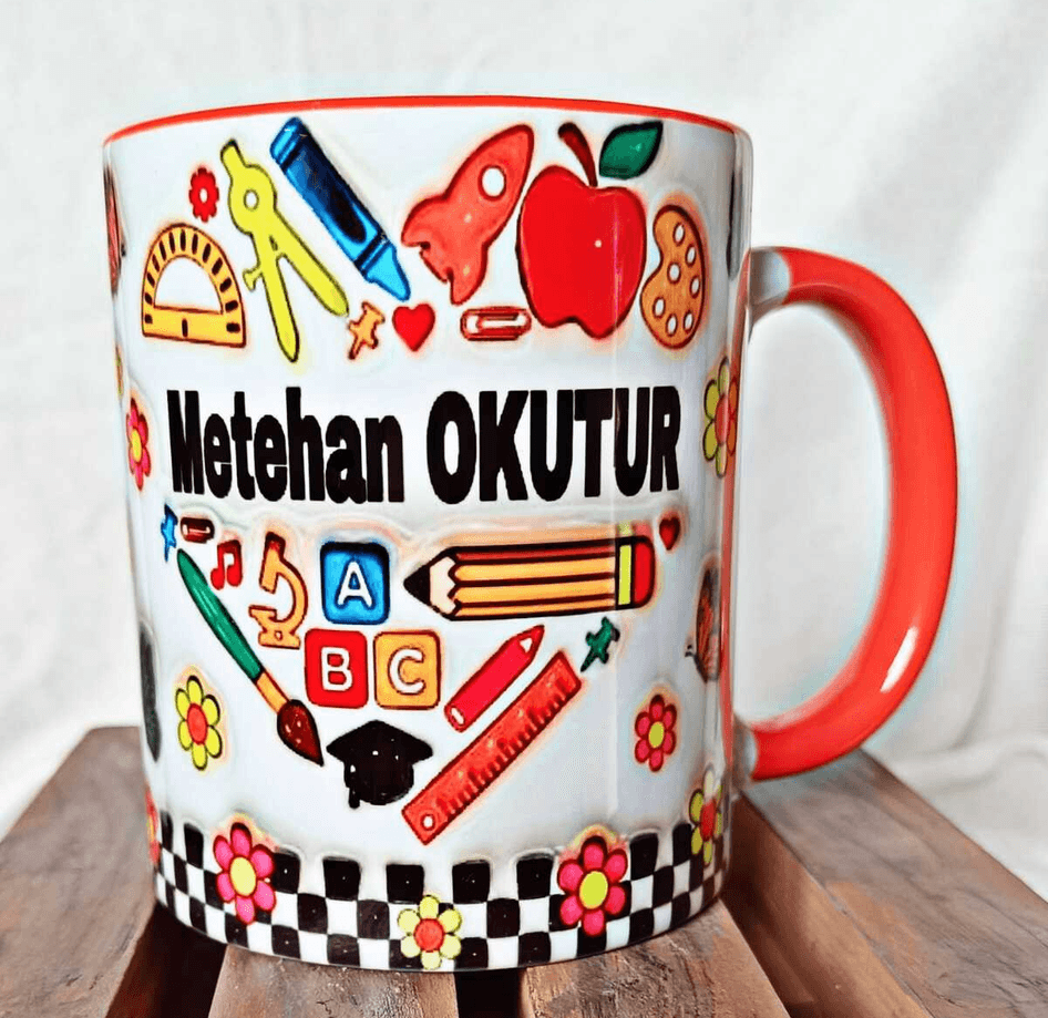 Öğretmenler günü özel isim yazılabilir porselen kupa