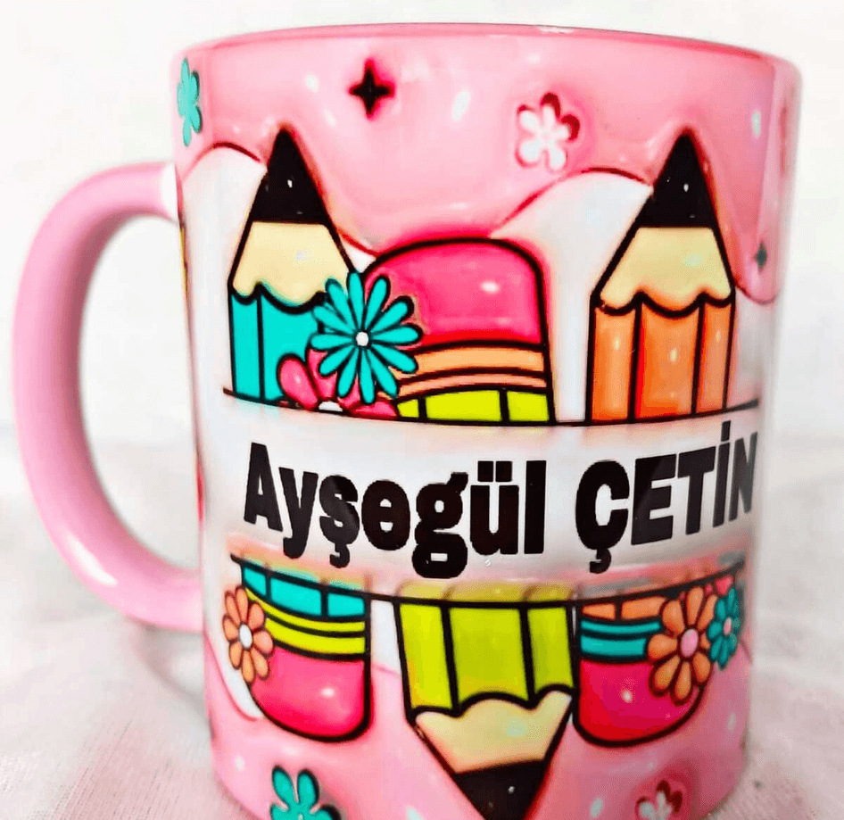 Öğretmenler günü özel isim yazılabilir porselen kupa