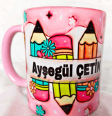 Öğretmenler günü özel isim yazılabilir porselen kupa