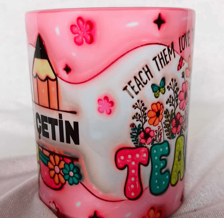 Öğretmenler günü özel isim yazılabilir porselen kupa