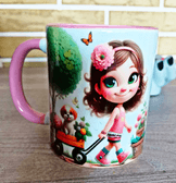 Sevimli hediyelik eğlenceli porselen kupa