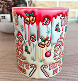 Çılgın Noel Baba Porselen Kupa