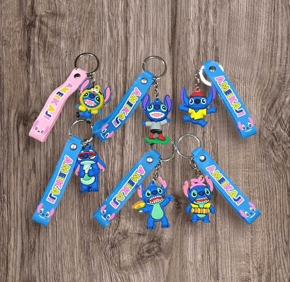 Stitch md6 silikon lüks anahtarlık çanta aksesuar