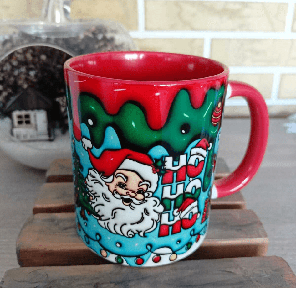 Noel Baba Büyük Boy Porselen Kupa