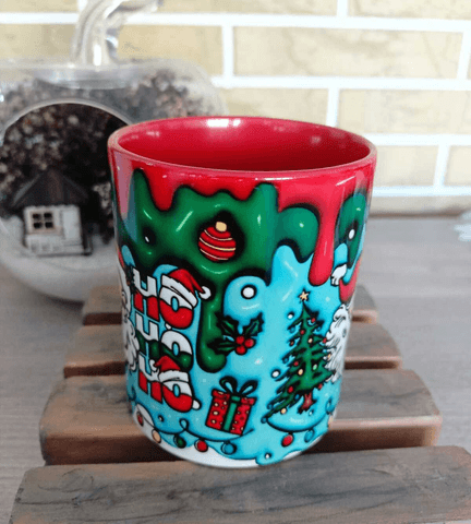 Noel Baba Büyük Boy Porselen Kupa