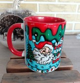 Noel Baba Büyük Boy Porselen Kupa