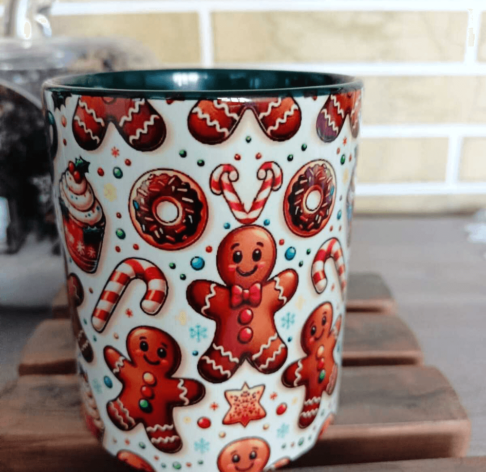 Kurabiye çocuk vintage baskı porselen kupa