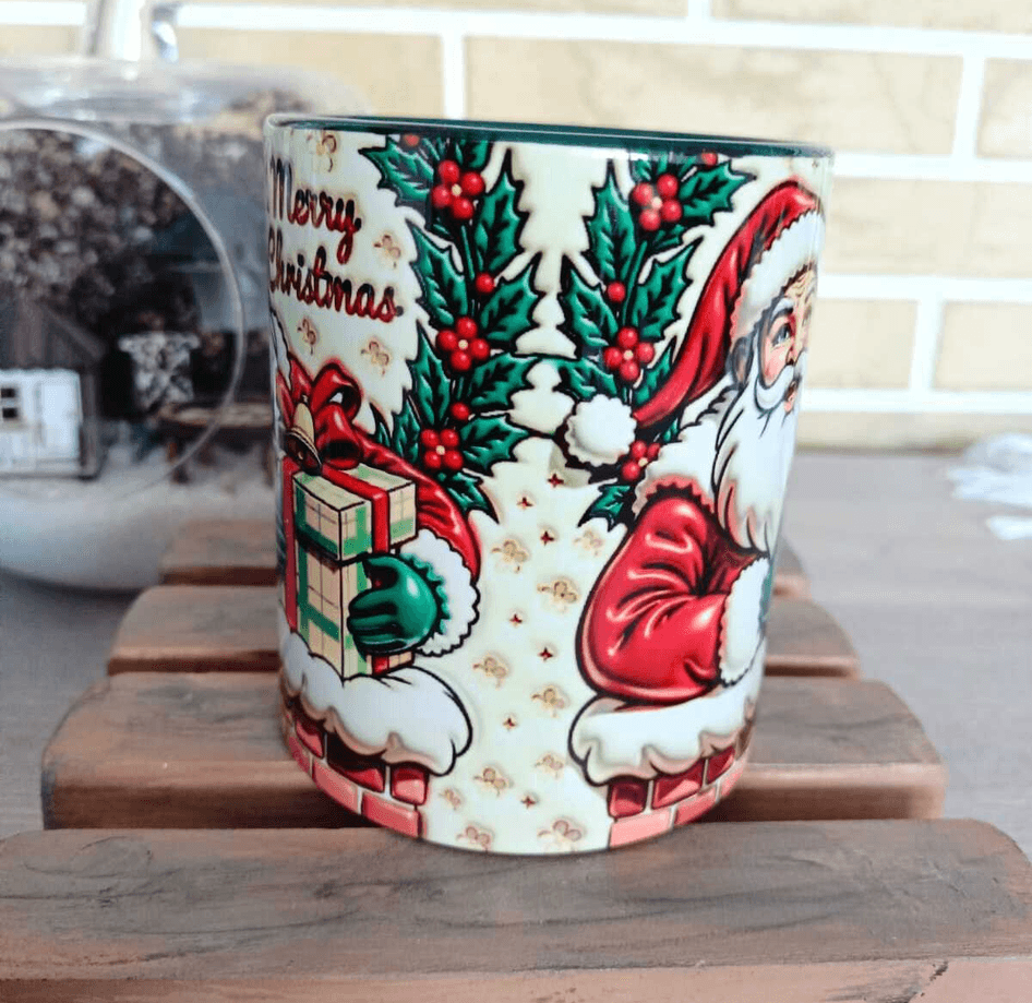 Noel Baba Büyük Boy Porselen Kupa